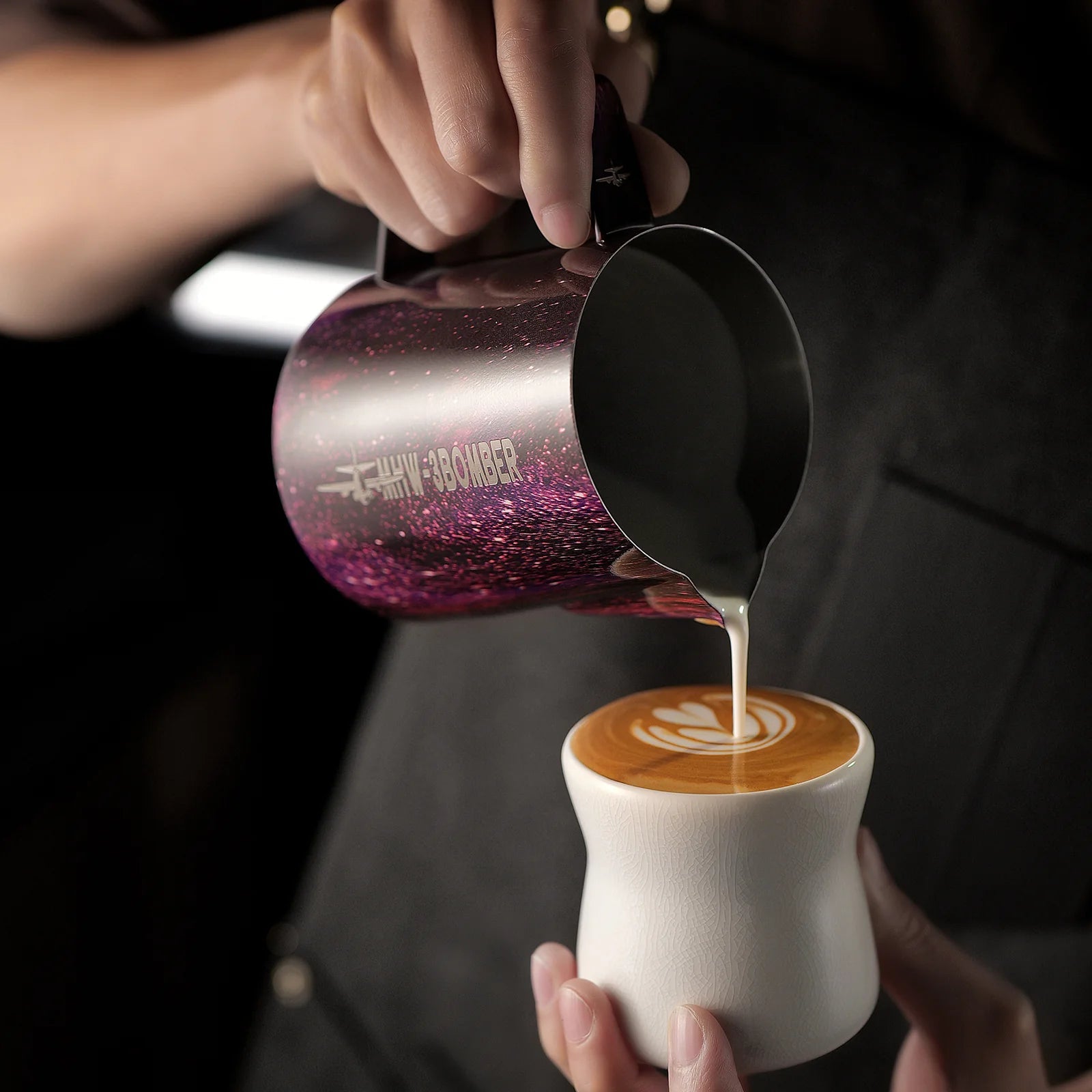 MHW-3BOMBER MILK PITCHER 3.0 ROUND SPOUT PURPLE