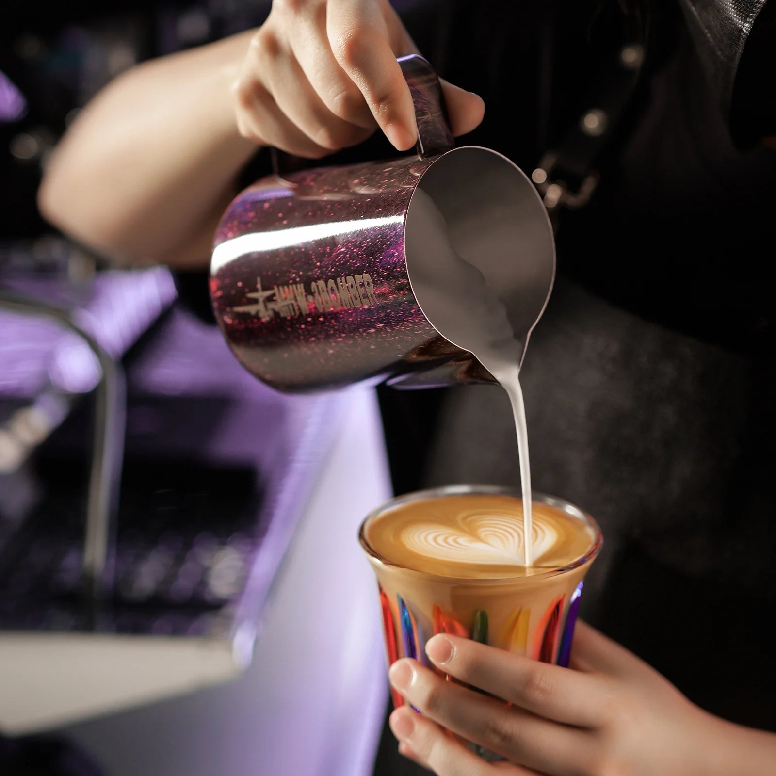 MHW-3BOMBER MILK PITCHER 3.0 ROUND SPOUT PURPLE